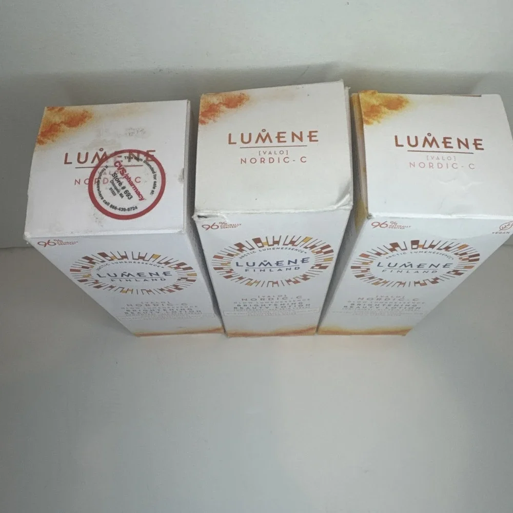 3 Pk LUMENE Finland Nordic C Brightening Beauty Lotion Glow Lumenessence 5.1 oz